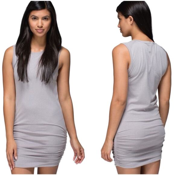 Lululemon Dresses & Skirts - Lululemon In The Flow Dress Heathered Grey 4